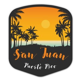 Squiddy San Juan Puerto Rico - Vinyl Sticker Decal for Phone, Laptop, Water Bottle (3" Tall)