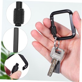 Totority 6 Pcs Heavy Duty Locking Carabiner Clips Durable Metal Key Ring Holder with Flat for Backpacks Garments and Footwear Versatile Key Chain Accessories