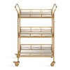Kate and Laurel Ketia Glam Metal Bar Cart, 23 x