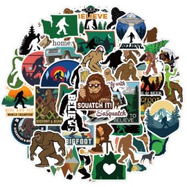50Pcs Bigfoot Outdoor Nature Vinyls Stickers Laptop Sticker Waterproof Stickers Luggage Skateboard Water Bottle Stickers Decal Bicycle Bumper Snowboard Decorate Gift