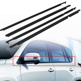 SEBLAFF Black 4PCS Weatherstrip Window Moulding Trim Seal Belt Replacement for RAV4 2006 2007 2008