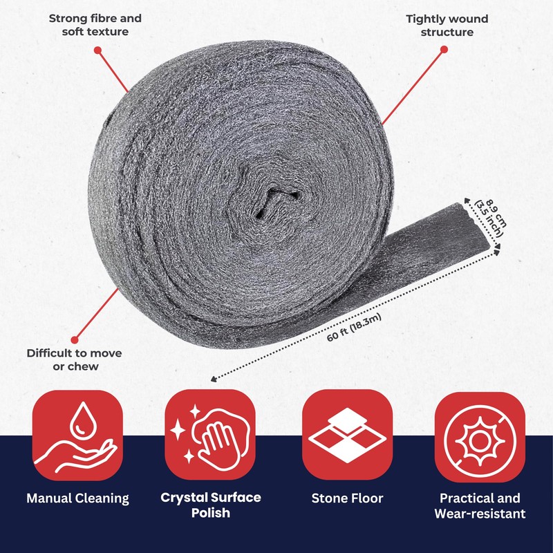 Steel Wool Reel - 3.5 in x 60 ft Fine