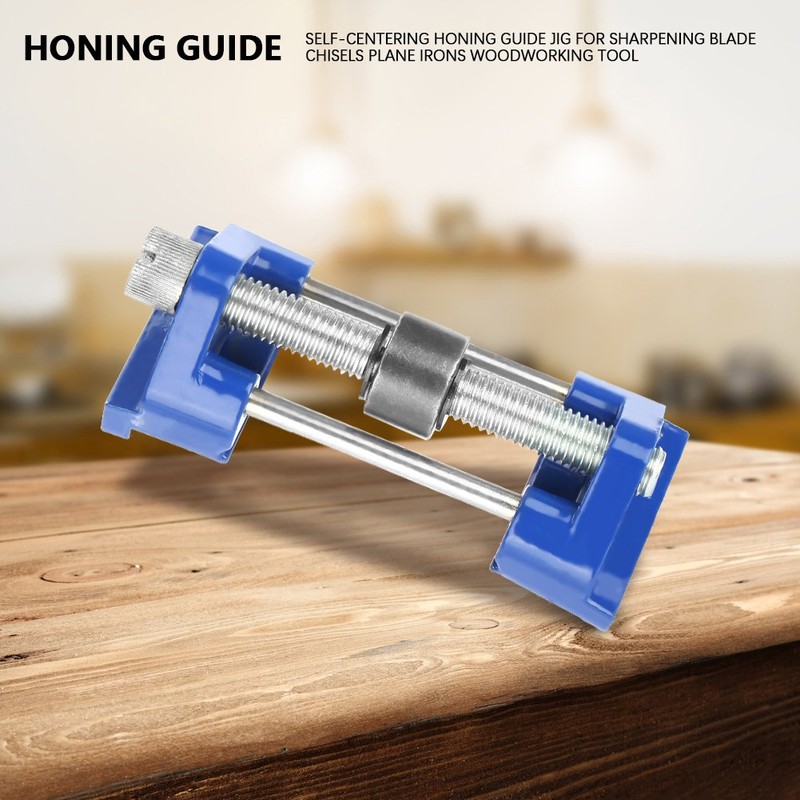 Honing Guide Jig, Self-Centering Clamping Tools for Wood Chisel Edge