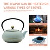 SECHUDO 30.4oz Small Cast Iron Teapot, Tea Kettle for Stovetop