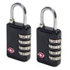 Amtech T1135 4 Digit Combination Travel Lock Set (2PC)