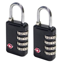 Amtech T1135 4 Digit Combination Travel Lock Set (2PC)