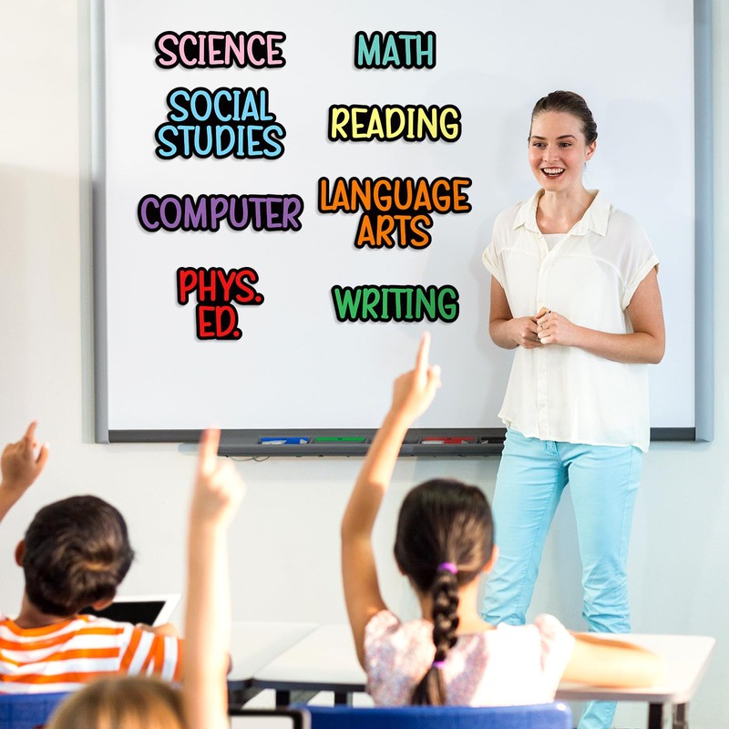 8 Pcs Class Subjects Magnets Labels Magnetic Classroom Schedule Whiteboard