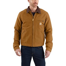 Carhartt mens Duck Detroit Jacket (Big & Tall) Work Utility Outerwear, Carhartt Brown, 4X-Large US