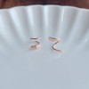 Silver Silver 925 Gold 18K Coated Spiral Spiral Ring Twisted