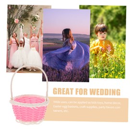 LABRIMP 6pcs Mini Woven Baskets Small Plastic Basket Perfect for Easter Egg Craft Miniatures Boys and Girls Picnic