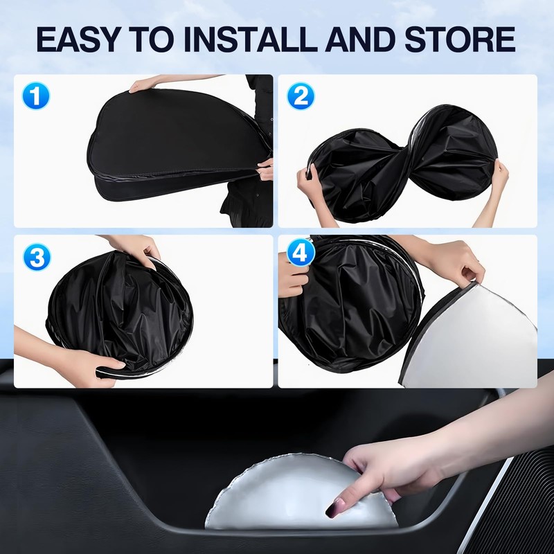 Sunsdrew 8PCS Foldable Sun Shade for 2019-2025 Toyota RAV4 Accessories