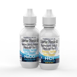 CrystalClearlab Chlorine Dioxide Treatment Kit, 4 oz HCL Solution with Drop Bottles
