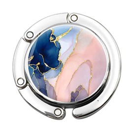 Mezrkuwr Bag Holder for Table Marble Pattern Table Handbag Holder Hook Foldable Non-Slip Bag Hook Holder for Handbags Table Top Bag Holder