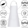 Morwealth Set of 4 Cooking Apron Sets, White Kitchen Apron