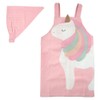 Kids Apron M Hello Unicorn Pink PK with Triangle Width