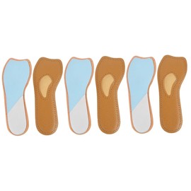 Healeved 3pairs Heel Grips for Women Comfortable Sweat-absorbing Insoles with Massage Function Anti-skidding and Shock-absorbing Design for Yellow