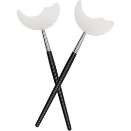 2 Pcs Lash Shield For Applying Lashes, Mascara Guard Shields, Reusable Eyelash Shields Guard, Under Eye Guards for Mascara, Eye Makeup Tools(Black Handle)