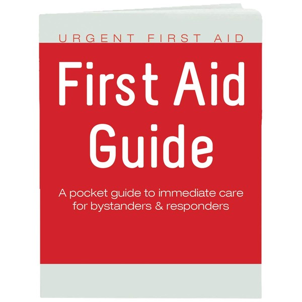 Urgent First Aid Guide with CPR & AED - 52 Pages | Full Color First Aid Booklet by Urgent First Aid™ complies with OSHA & New ANSI Guidelines, Pocket Guide
