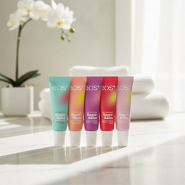 eos Super Lip Balm 24h Moisture, 5 Lip Tubes 10 ml c/u, bálsamo humectante para labios, 5 diferentes aromas