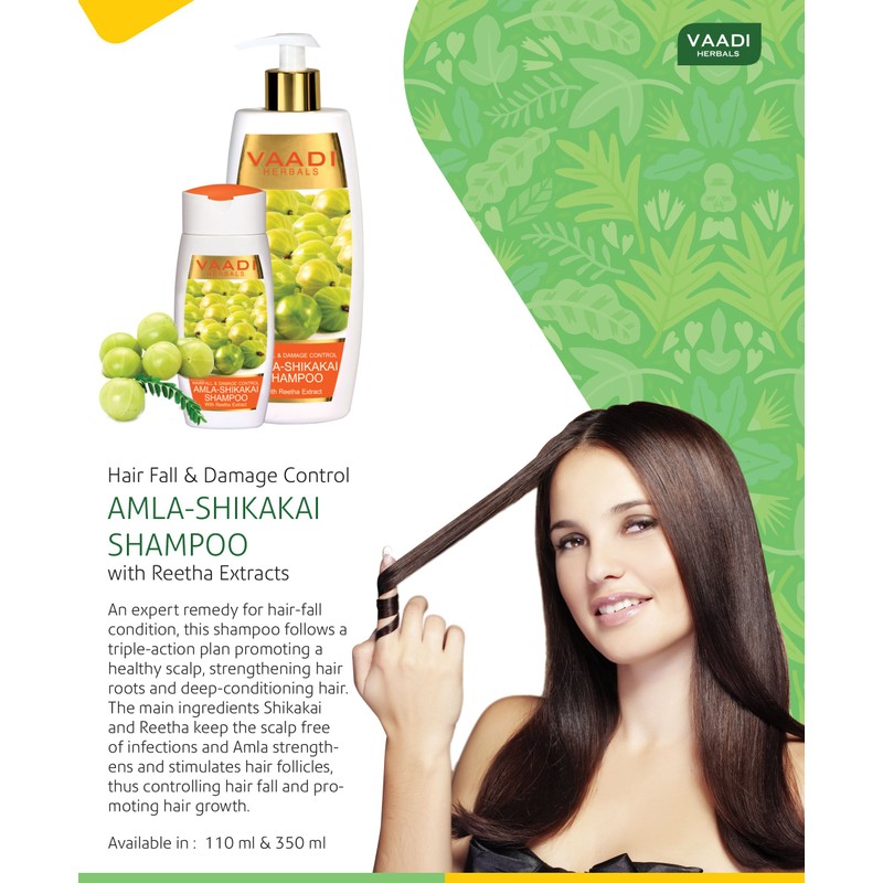 Vaadi Herbals Organic hair growth shampoo in hairdressing quality, effective