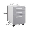 CuisinSmart 3 Drawer Mobile File Cabinet with Lock, Small Filing