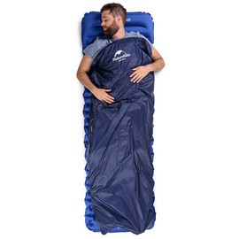 Naturehike Ultralight Sleeping Bag - Envelope Lightweight Portable, Waterproof, Comfort with Compression Sack - Great for 3 Season Traveling, Camping, Hiking (Dark Blue (Extra Large))