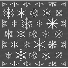 CrafTreat Christmas Snowflake Stencil for Crafts Reusable - Snowflake Background Stencil - Size: 15 x 15 cm - Christmas Stencils for Wood - Christmas Card Making Stencils for Furniture Painting