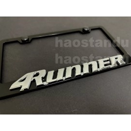 License Plate Frame Shop 1x For4Runner 3D Emblem BLACK Stainless License Plate Frame RUST FREE