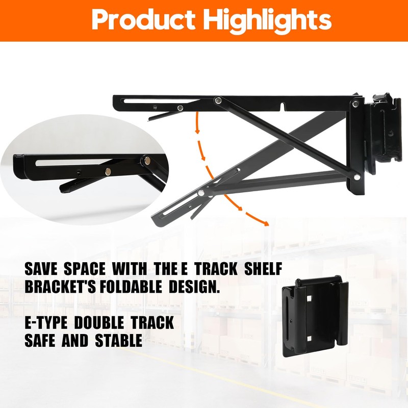 12 Inch Double Fittings E Track Shelf Bracket - Durable