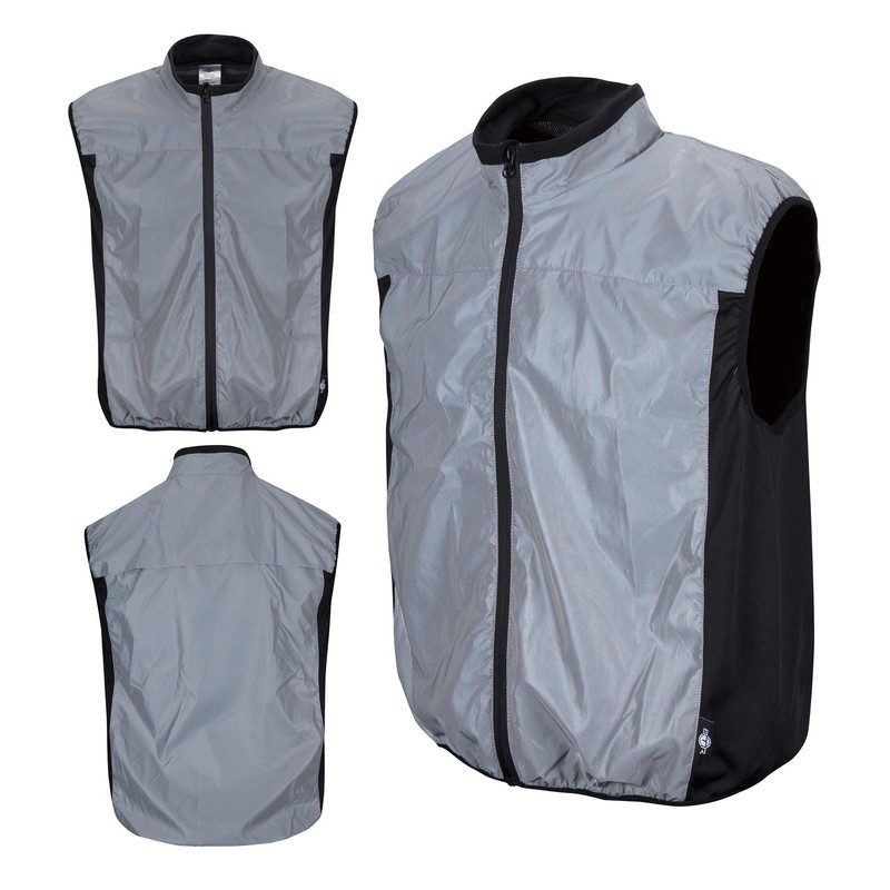 BTR High Visibility Reflective Silver Running and Cycling Gilet and