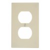 Leviton 78003 1-Gang Duplex Device Receptacle Wallplate, Light Almond