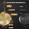 iLiving Seasoned Modern Heirloom Mirror Polished Cast Iron Skillet Pan