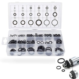 270 Pieces Black O-Rings Assortment Kit, 18 Sizes Metric Sealing Rings Nitrile Rubber O-Rings for Sanitary Washers and Car Quick Repair