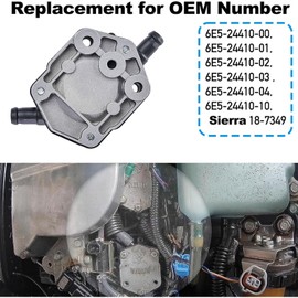Fuel Pump Assy for Yamaha Engine 6E5-24410-00/01/02/03 115HP 130HP 150HP 175HP 200HP 225HP 250HP 300HP V4 V6 2-stroke Outboard Engine,Sierra 18-7349