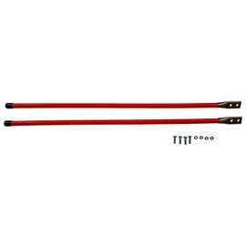 Buyers Products 1308110 Fluorescent Nylon Orange Bumper Guide Kit, 3/4" Diameter Sight Rods, 36″ Pair, Bolt-On, High-Visibility Plow & Bumper Markers for Pickup Trucks, Road Safety & Snow Plow Guides