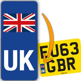 stika.co Pack of 4 Long-Lasting, Weatherproof Motorcycle Number Plate Stickers: Vibrant Colors, Waterproof Design, Easy Application, 51mm x 23mm Size, 3-Year Warranty