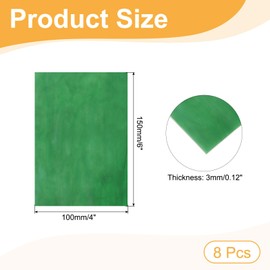 MECCANIXITY 8 Sheets Stained Glass Sheets,4 x 6 Inch Variety Mosaic Glass Tiles for DIY Projects Home Crafts Decoration,Green Series