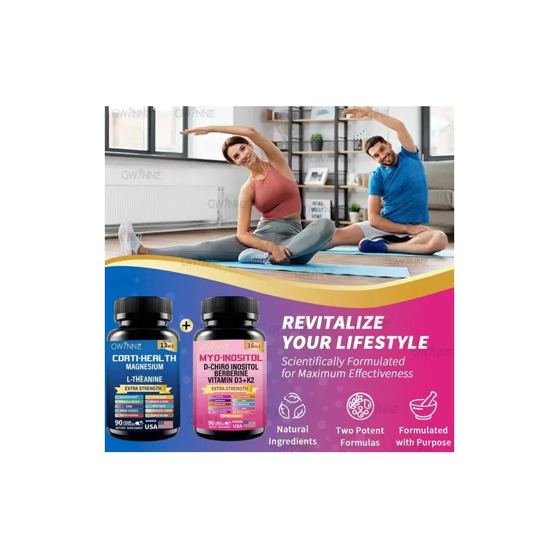 Gwynne Cortisolinositol,contra Estrés Y Energía,9090cápsul