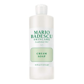 Mario Badescu Cream Soap - Oil-Free and Fragrance-Free Gentle Facial Cleanser for Women and Men - Conditions and Cleanses for Soft and Nourished Skin - Cream Cleanser Face Wash, 16 Fl Oz