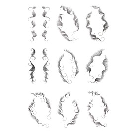 Hair Edges Stickers 9 Fashion Temporary Hair Tattoos DIY Hairstyling Hair Stickers Fake Hairline Sticker for Women