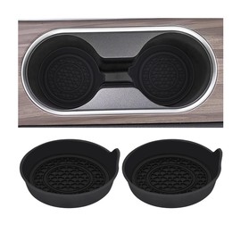Mandark Car Cup Holder Coaster, 2.75 Inch Non-Slip Vehicle Cup Holder Insert Mats, Dustproof Automotive Interior Console Cup Insulated Pads Accessories, Universal for SUV, Sedan, Truck (Black)