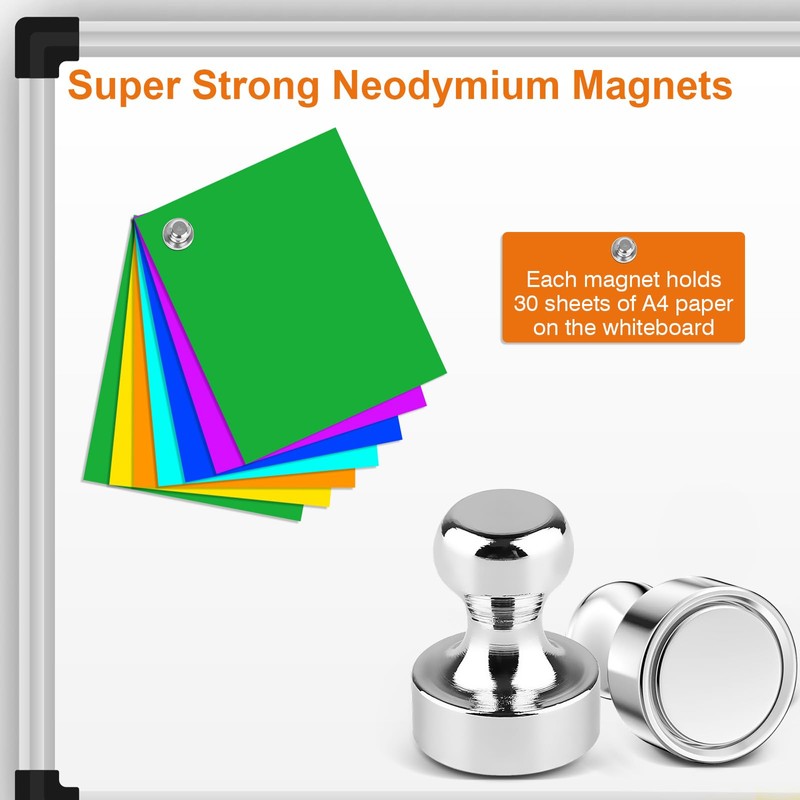 AiQInu Pack of 24 Magnets Strong 16 x 20 mm,