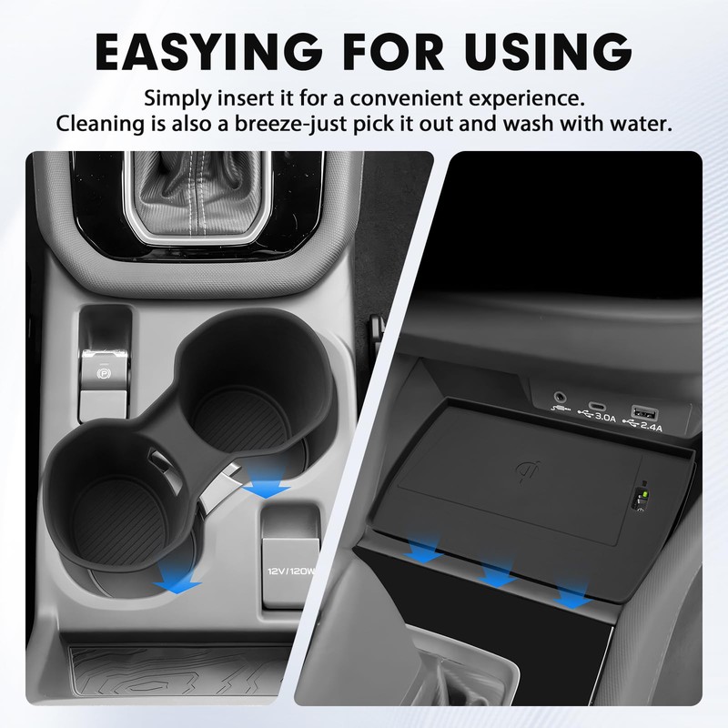 Autorder Car Cup Holder&Wireless Charging Protective Mat for Subaru Forester