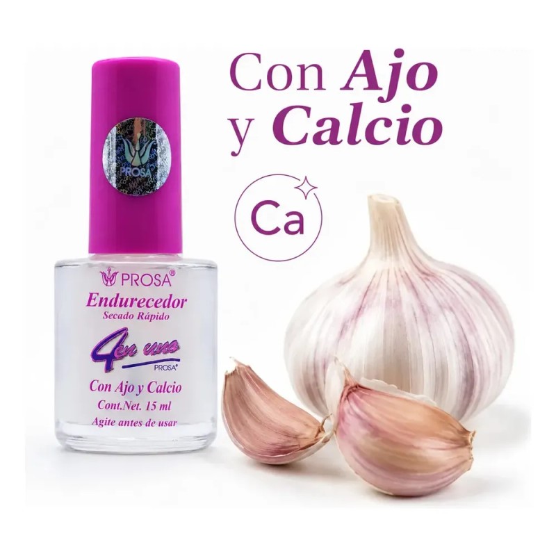 Prosa Endurecedor Para Uñas Con Ajo Y Calcio, 15 Ml