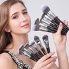 LORYP Professional Makeup Brushes Set 32Pcs Matte Black Cosmetic Brush