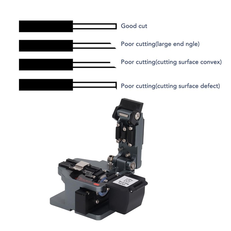 Optical Fiber Cleaver Tool Cutter 60000 Time Cutting High Accuracy