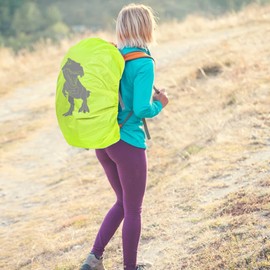 ZARADU Backpack Rain Cover, Rain Cover School Bag, Safety, Reflective Picture School Bag Rain Cover with Dinosaur, Motif School Bag Rain Cover, Ideal for School, Cycling, Camping