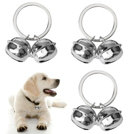 Gments 3 Set Loud Pet Bells for Cat Dog Pets Collar Charm Bells for Collars Tracker Bells Decoration Training Anti-Lost Pets Key Rings and Diy Projects with Swivel Lobster Clasp, Sliver