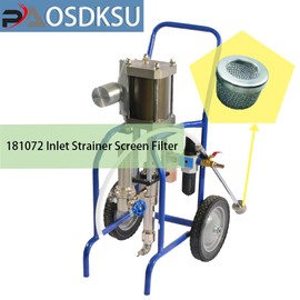 PAOSDKSUI 181-072 181072 Inlet Strainer Screen Filter for UltraMax 795 1095 1595 GMAX 3900 5900 Ultra 750 1000 1500 Airless Paint Sprayer Suction Hose with 1" NPT Thread Stainless Steel 2/Pack