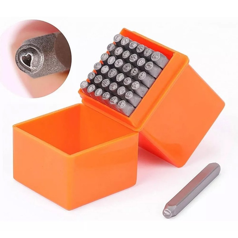 37 Pcs Steel Stamp Set 26 Letters 9 Numbers 1